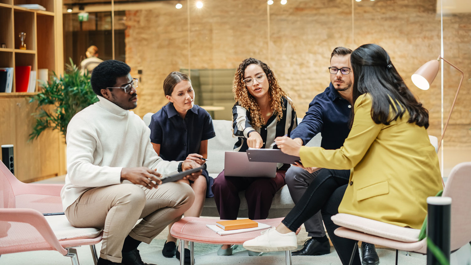 Executive leadership team in a boardroom discussion