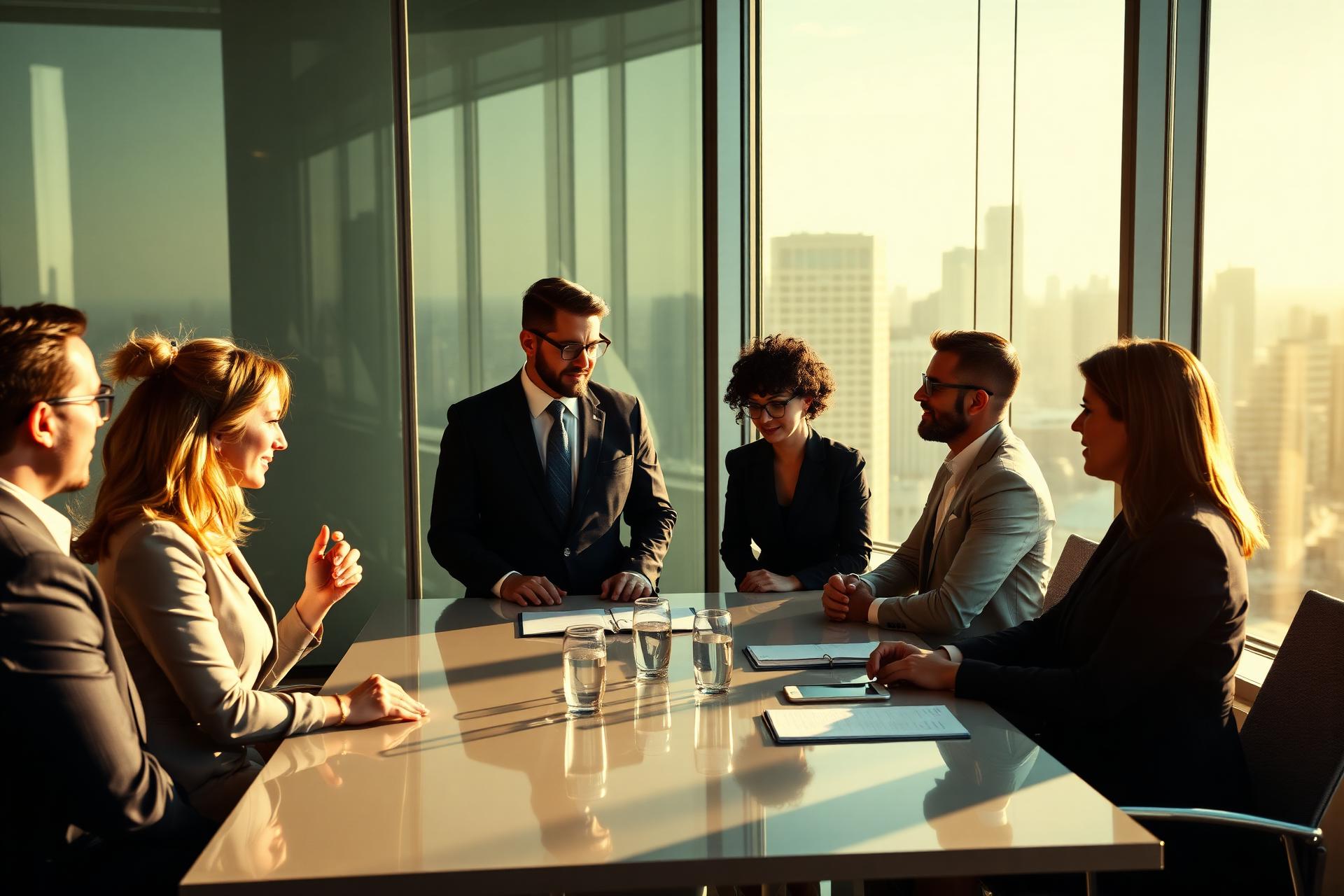 Executive leadership team in a strategy session